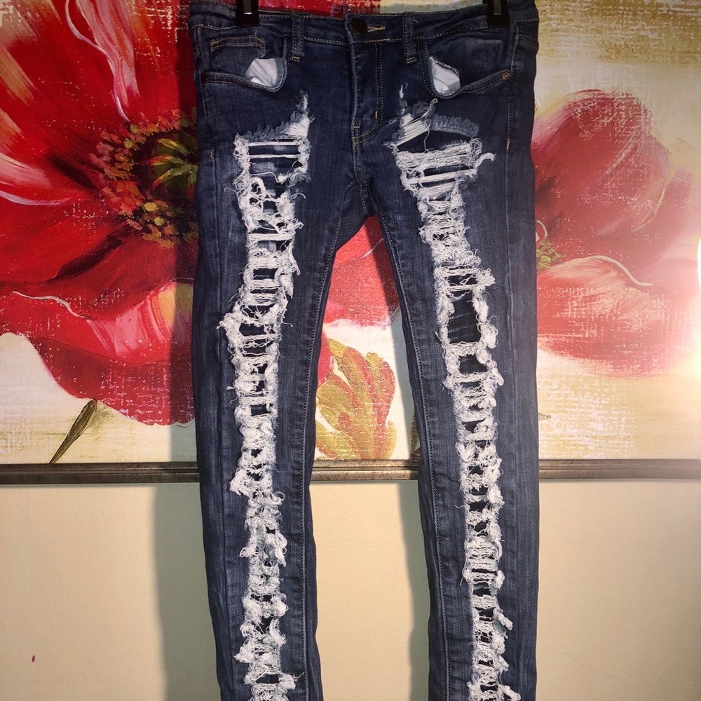 Distressed Denim Jeans